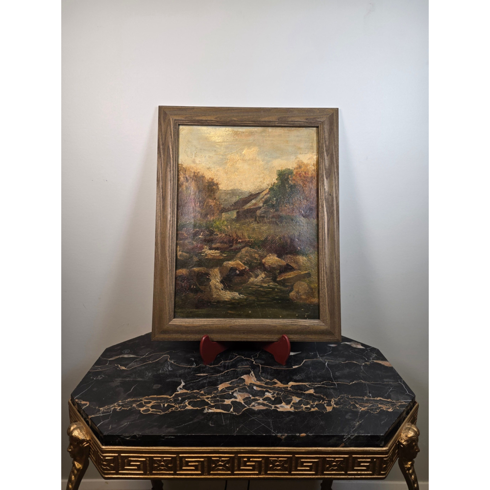ANTIQUE 1860s-1880s Oil Painting - Winsor & Newton Stamped!